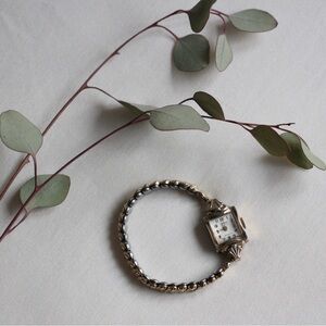 1940's Art Nouveau Crown Gold Filled Cocktail Watch